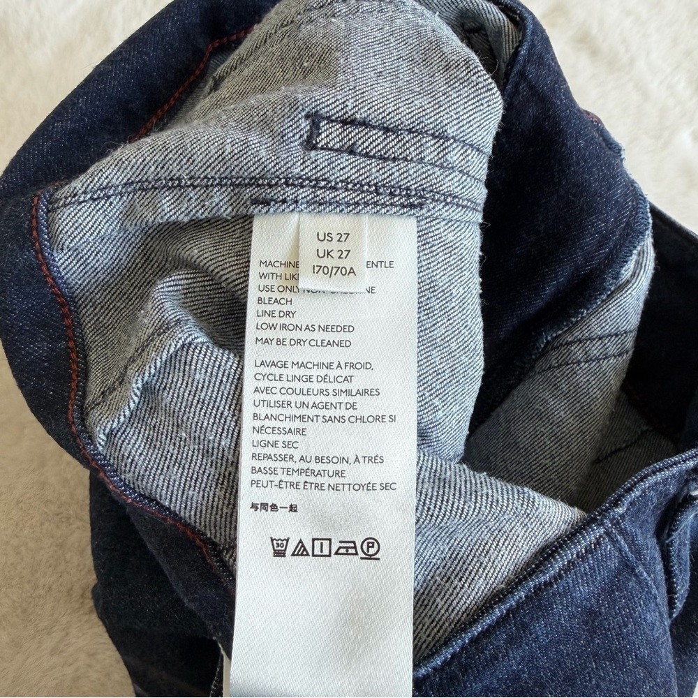 Anthropologie Dark Blue Wide-Leg Cropped Jeans | 27 - Picture 6 of 13